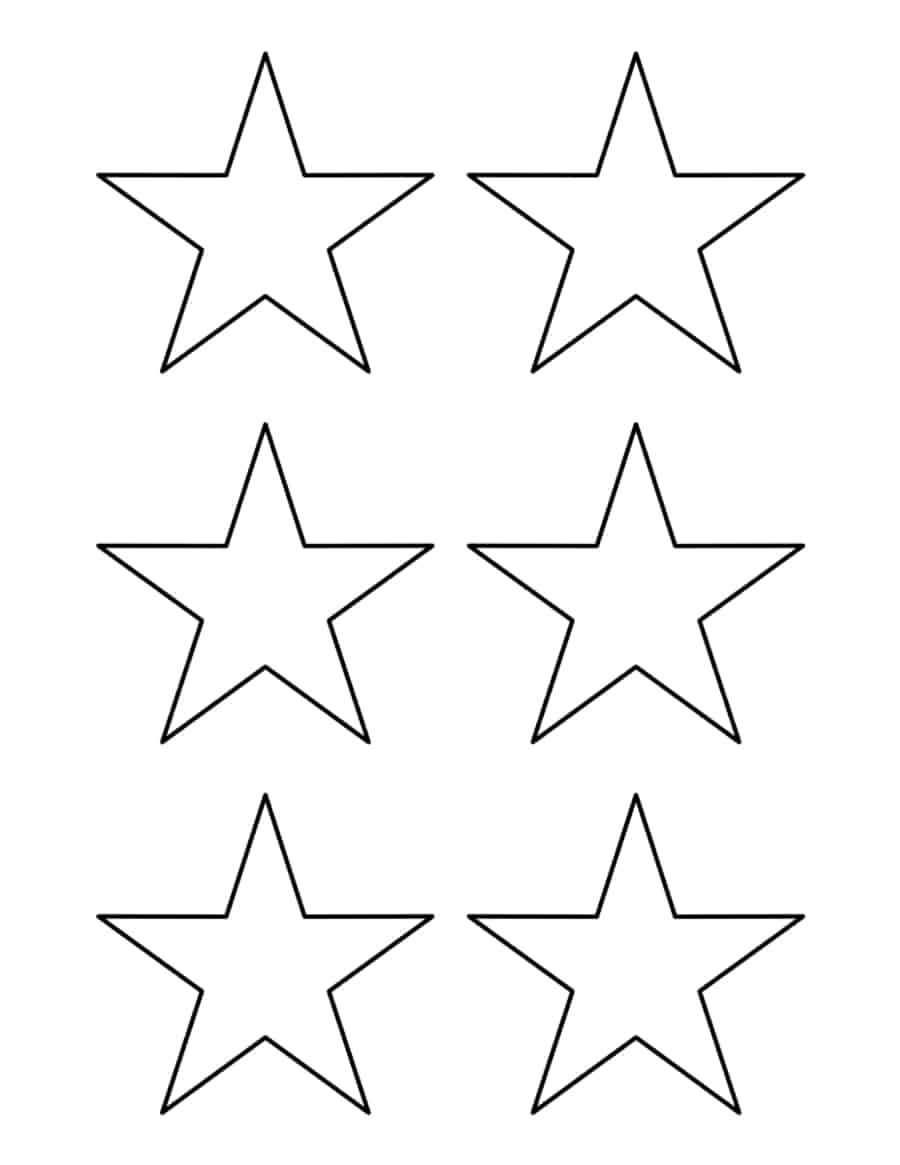 3 Inch Star Tracing Shape Pdf Free Vectors